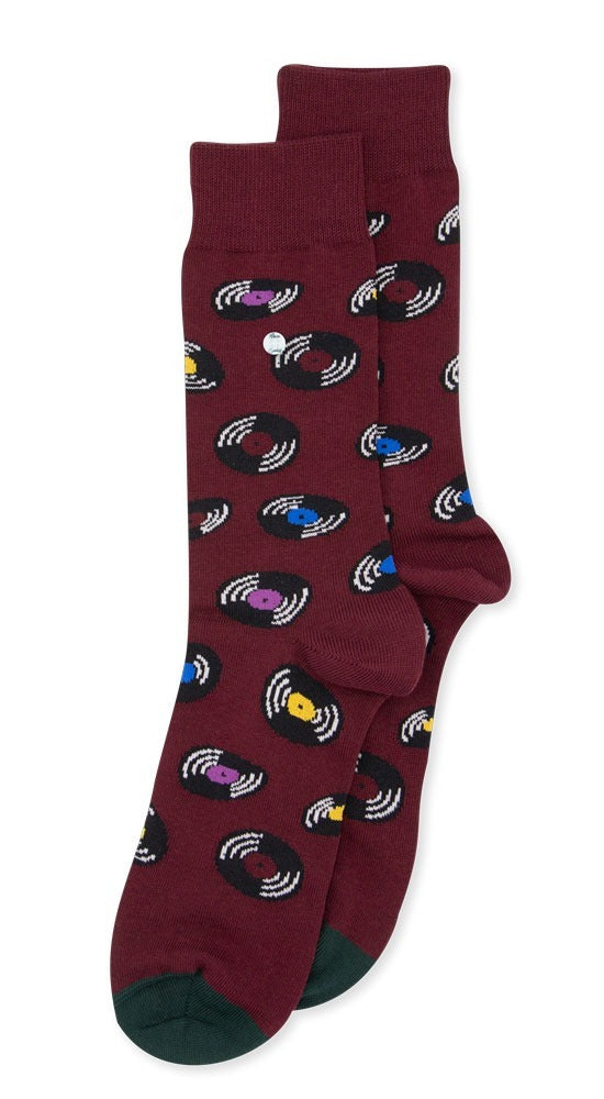 VINYL BORDEAUX/BLACK SOCKS - MEDIUM