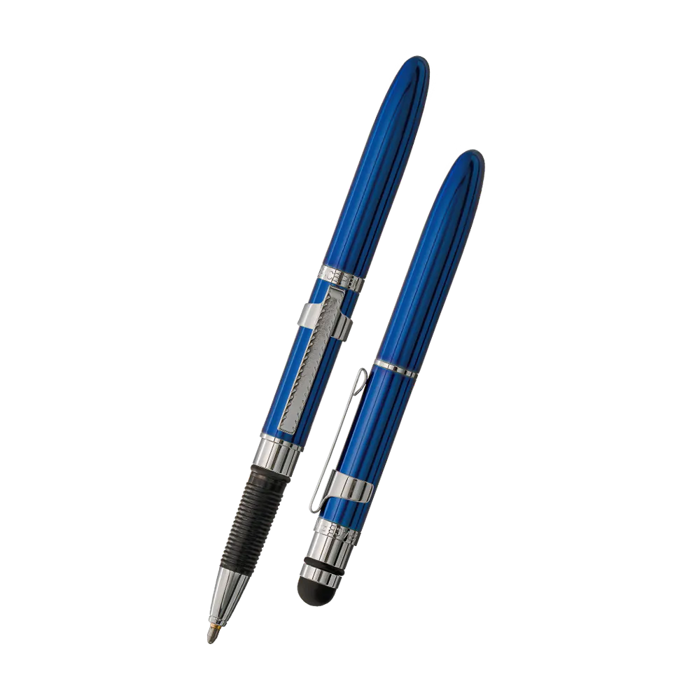 Blue Lacquer Bullet Grip Space Pen, Stylus