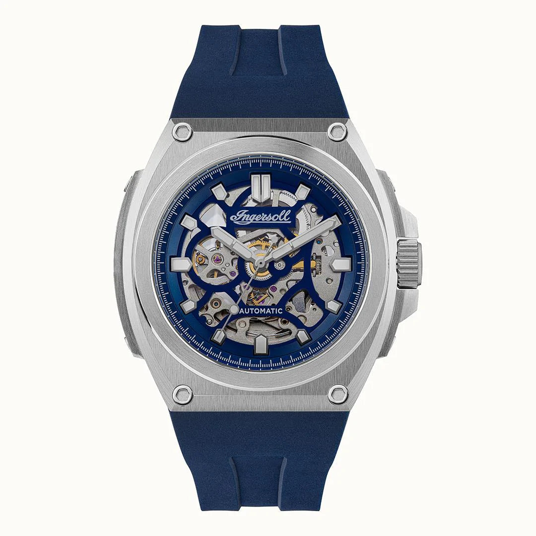 The Motion Automatic Silver Blue Watch