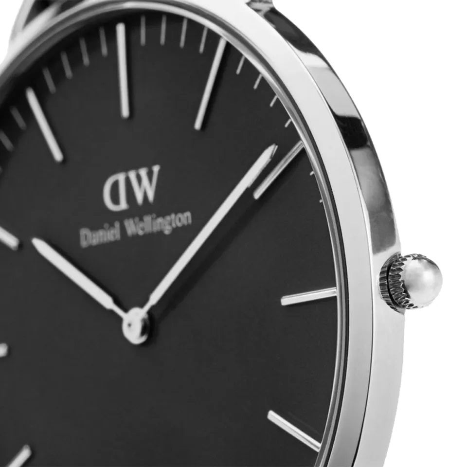 Classic Black 36mm Reading Silver Watch
