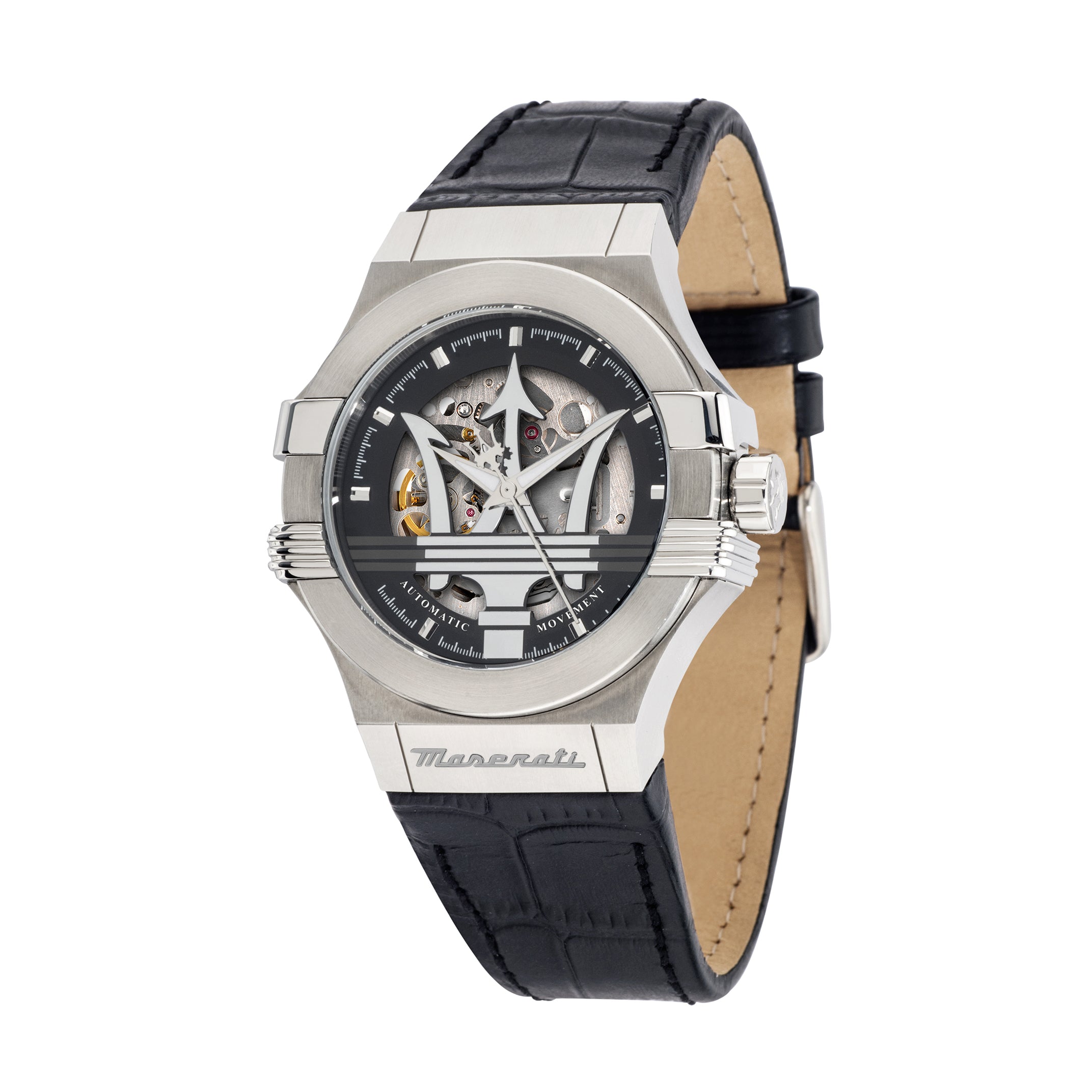 Potenza Silver Skeleton Automatic 42mm Watch