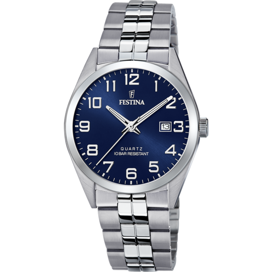 Men's Blue Classic Stainless Steel Watch Bracelet F20437/3