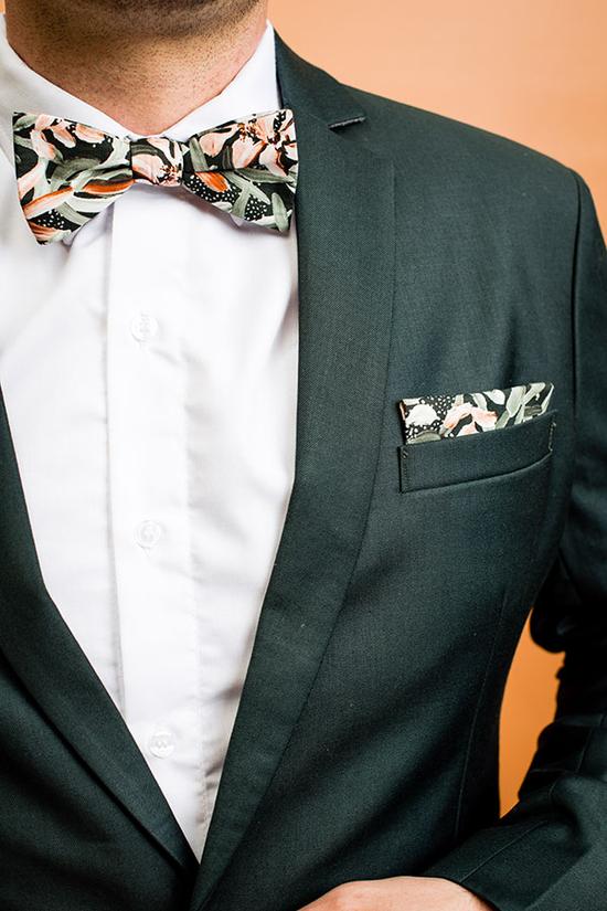 Peggy and Finn Protea Green Pocket Square