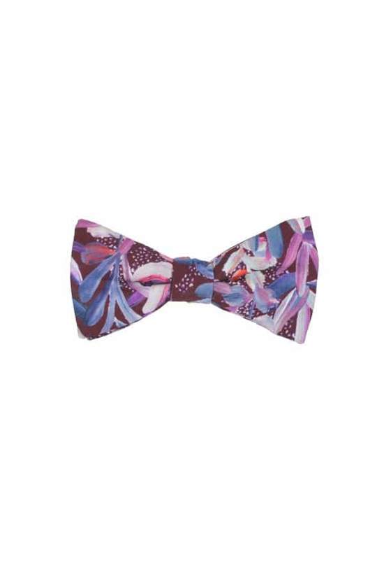 Peggy and Finn Protea Burgundy Bow Tie