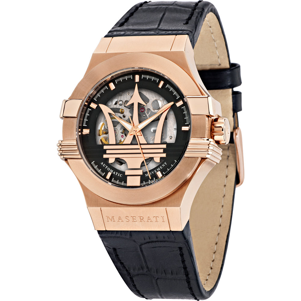 Potenza 42mm Automatic Skeleton Gold Watch