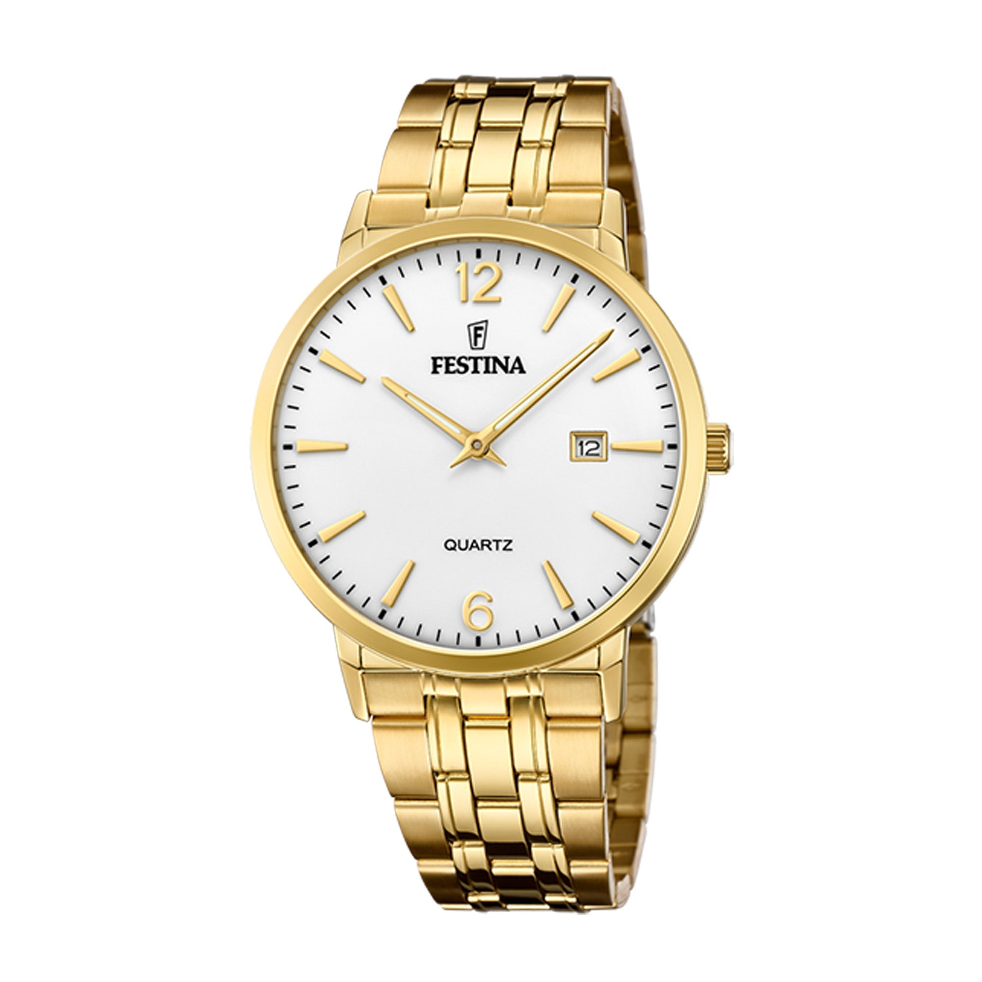 Classic 40mm Gold Stainless Steel Watch