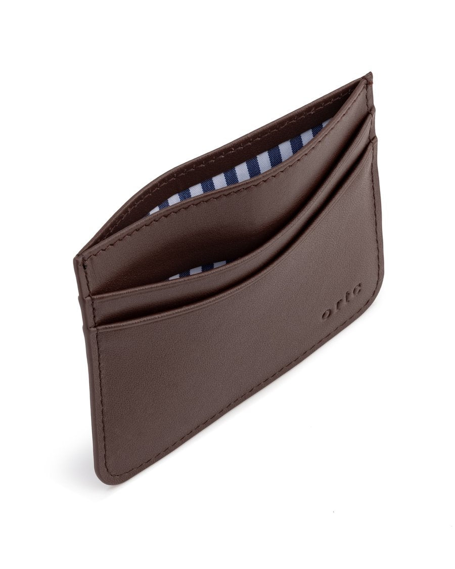 Leather Card Holder Chocolate